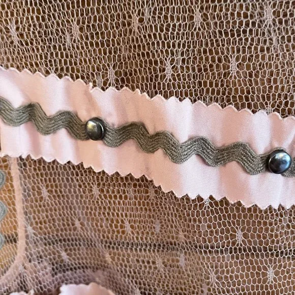 RED Valentino Point d'esprit tulle Pink Sheer Maxi Dress - Picture 4 of 11